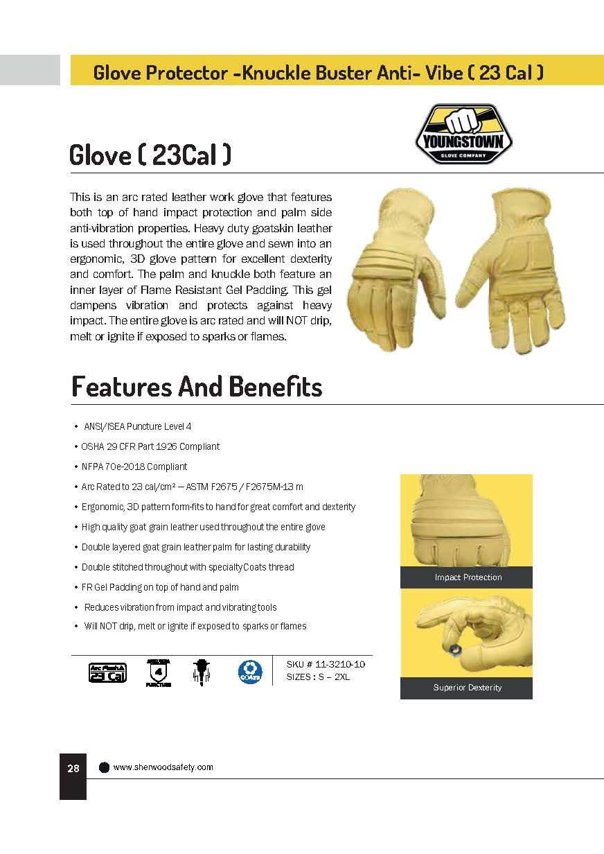 YOUNGSTOWN GLOVE PROTECTOR-KNUCKLE BUSTER ANTI-VIBE (23 Cal)