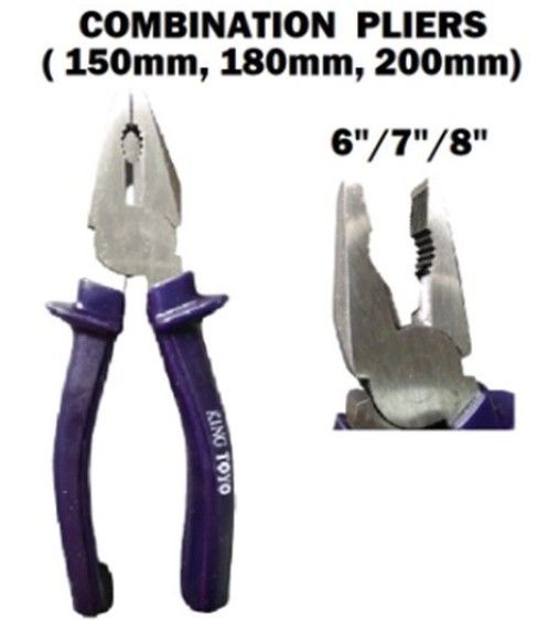 KINGTOYO KING TOYO 6",7",8" COMBINATION PLIERS (KTCP-6/KTCP-7/KTCP-8)