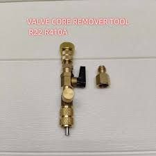 VALVE CORE REMOVER TOOL/1/4" 5/16" PORT/AIRCOND/DUAL SIZE/FOR R22/R410/R404/R407/HVAC SYSTEM/ALAT PENANGGAL TERAS INJAP