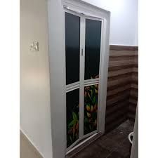 Pintu Tandas CUSTOM MADE bi fold toilet door folding door full aluminium toilet door termasuk frame