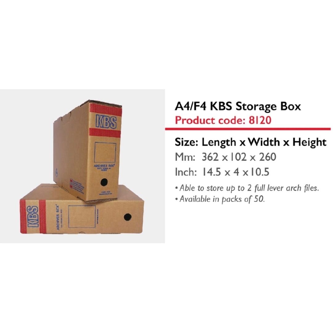 KBS Storage Box Filing Box (362mm x 102mm x 260mm)