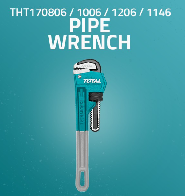 TOTAL PIPE WRENCH (8"/10"/12"/14" X 27MM/34MM/42MM/50MM) THT170806/THT171006/THT171206/THT171146