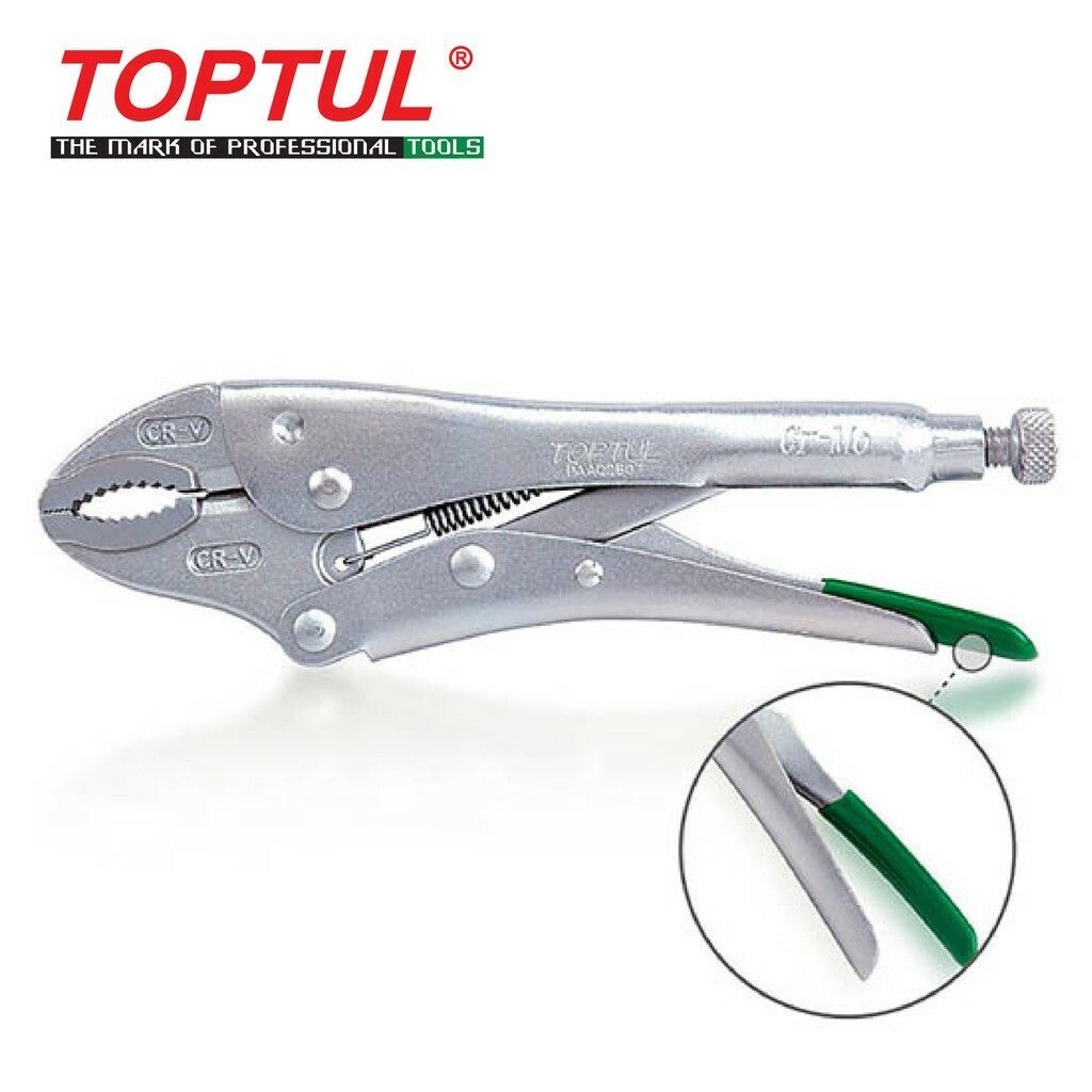 TOPTUL CURVED JAW LOCKING PLIERS WITH WIRE CUTTER DAAQ2B07 / DAAQ2B10