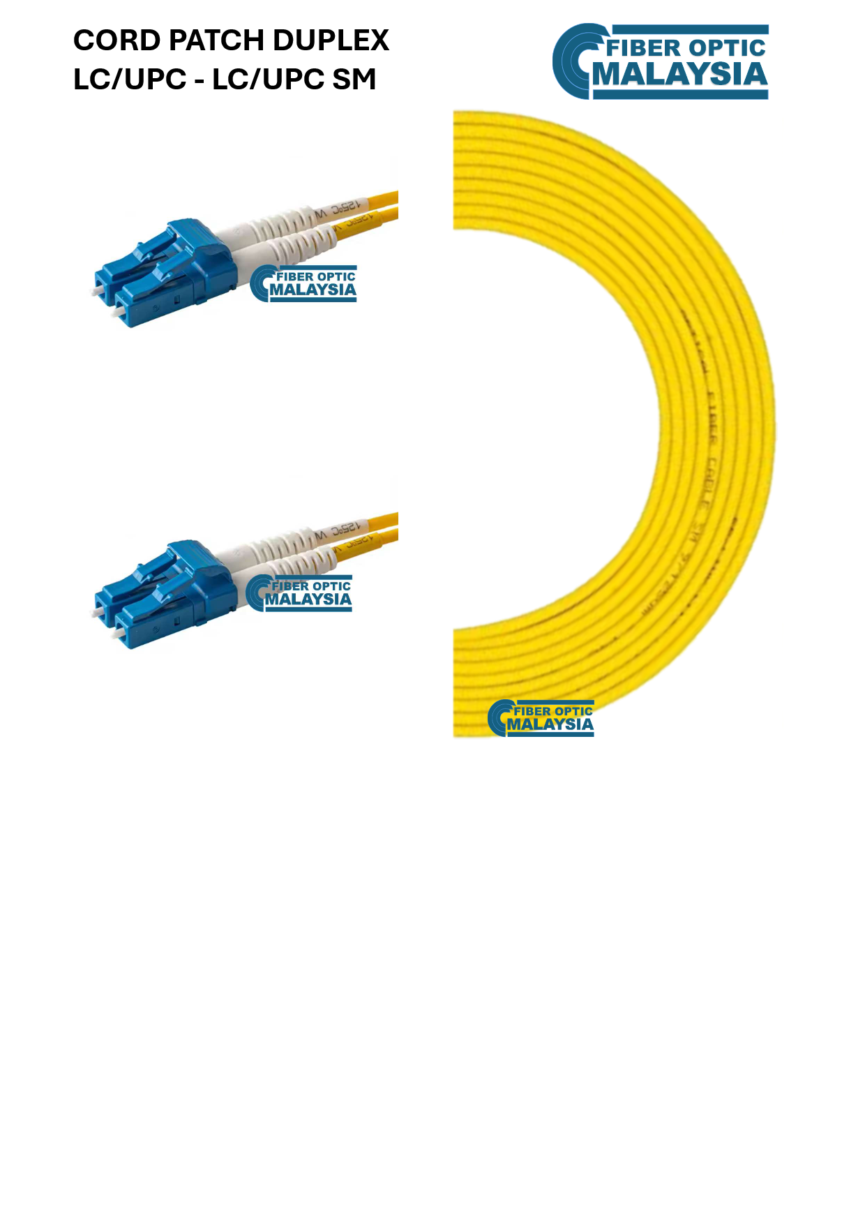 CORD PATCH LC/UPC - LC/UPC SM 5M DUPLEX PATCHCORD