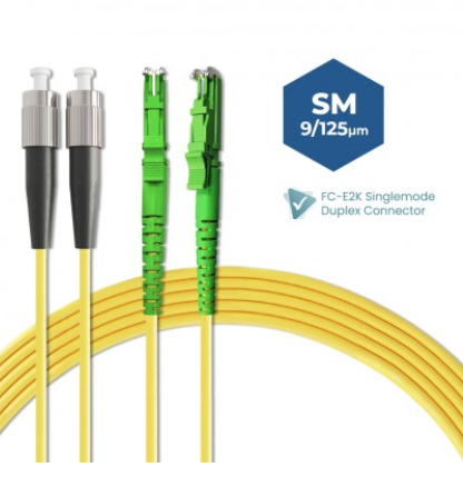 FC/UPC-E2K/APC SINGLEMODE DUPLEX FIBER OPTIC PATCH CABLE 3M 5M 10M 15M