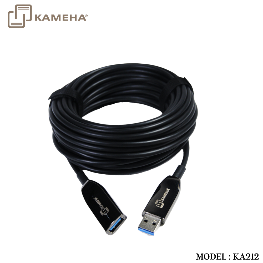 KA212 USB 3.0 AM-AF ACTIVE OPTICAL CABLE 10METER-KAMEHA (Fiber)