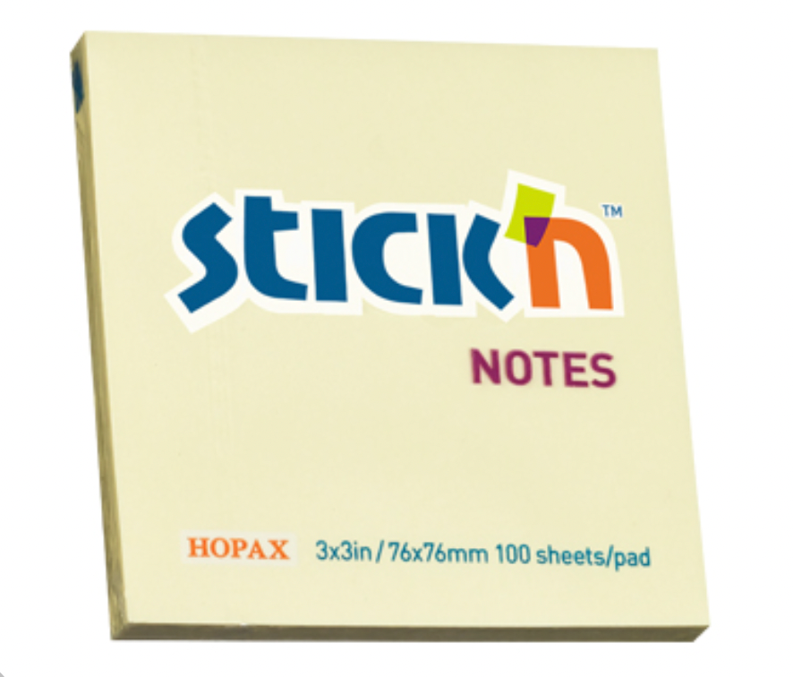 HOPAX STICK ON NOTES 3″ X 3″