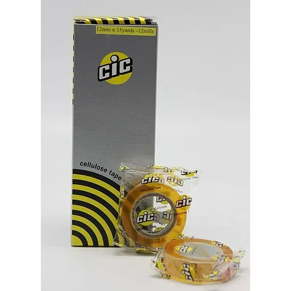 CIC Cellophane Tape Size 12mm x 15yds Cellulose Tape