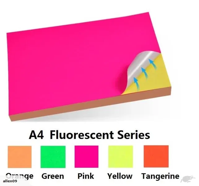 A4 FLUORESCENT COLOUR STICKER LABEL