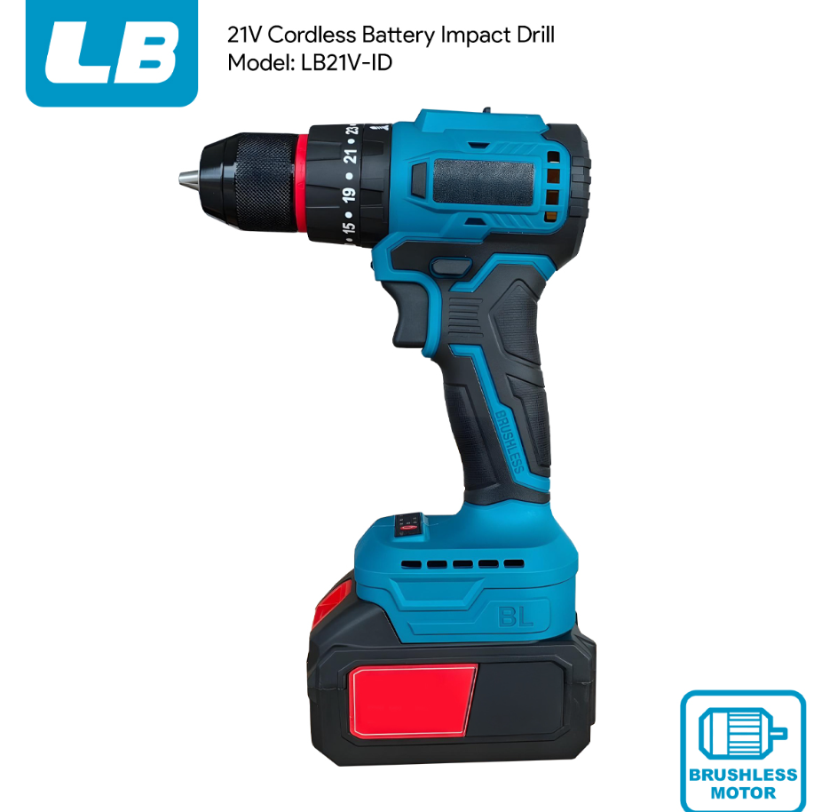 LB 21V CORDLESS BATTERY IMPACT DRILL (LB21V-ID)
