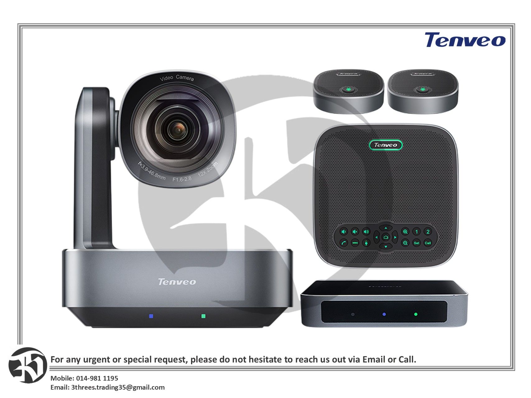 Tenveo All-in-One UHD 4K Conference Group Bluetooth Speakerphone