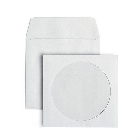 WINPAQ POC. OPEN CD ENVELOPE WITH WINDOW WHITE 100G 5"X5" (100PCS/PKT)
