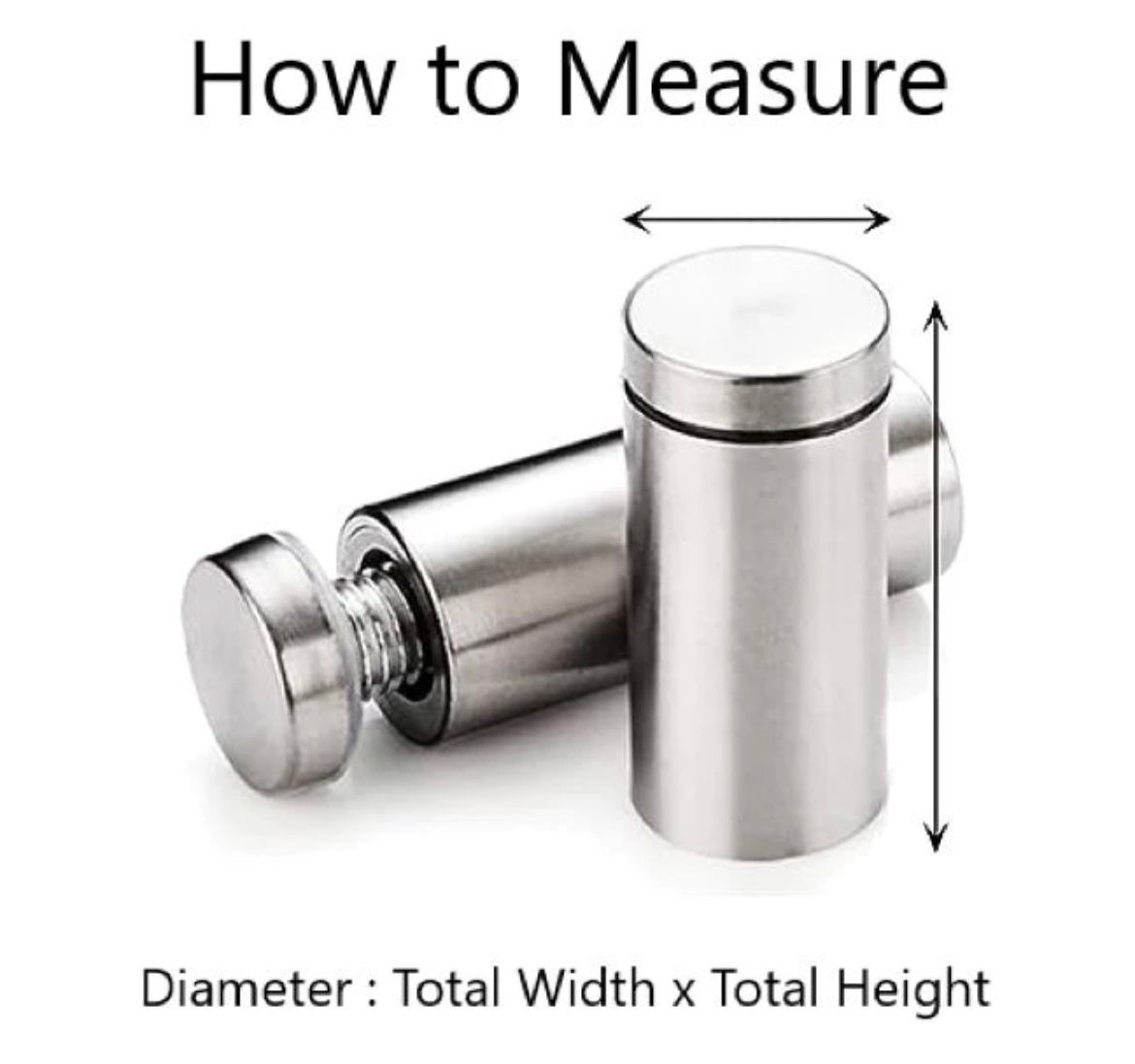 STAINLESS STEEL ADVESTISING SCREW SIGNBOARD SCREW PANEL HOLDER GLASS