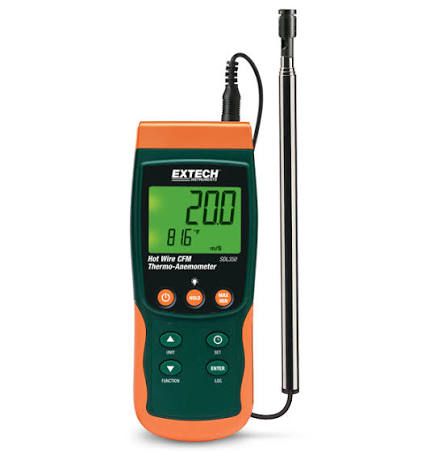 EXTECH SDL350 Hot Wire Thermo-Anemometer SD Logger