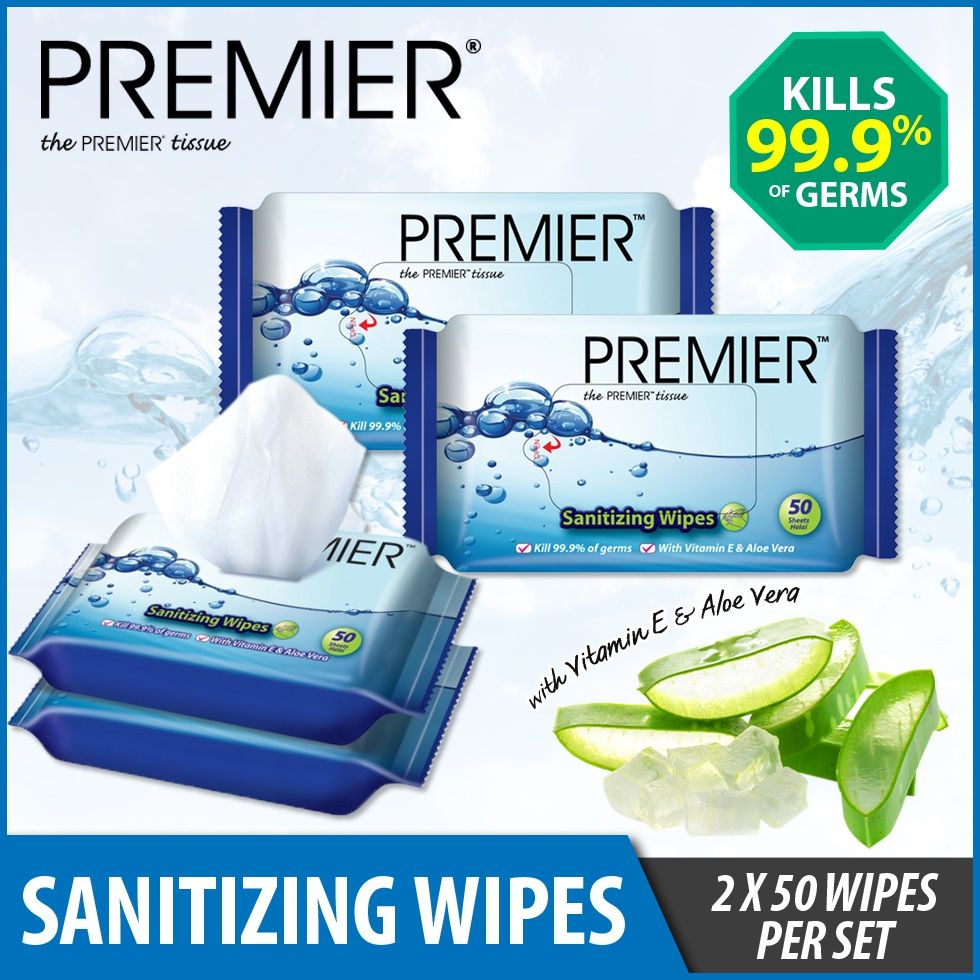 Premier Sanitizing Wipes (2X50s)