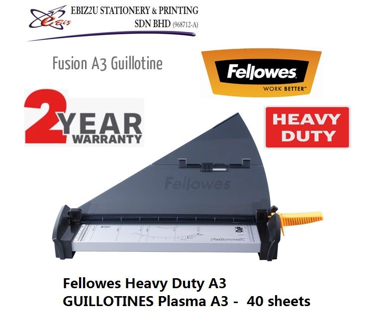 Fellowes Heavy Duty A3 GUILLOTINES Plasma A3 - 40 sheets (guillotine paper trimmer, A3 Paper cutter, A4 paper cutter)
