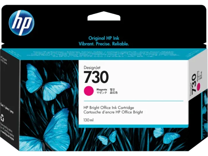 Genuine Malaysia HP Warranty - HP 730 Magenta DesignJet 130ml Ink Cartridge