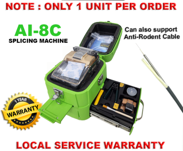 AI-8C FIBER OPTIC WELDING SPLICING MACHINE OPTICAL FIBER FUSION SPLICER FULLY AUTOMATIC SIGNAL FIRE AI 8C SM101