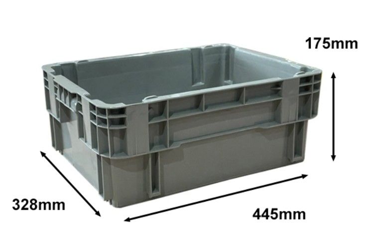 Butterfly Heavy Duty Crate / Stackable and Nestable Container (328mm x 445mm x 175mm)