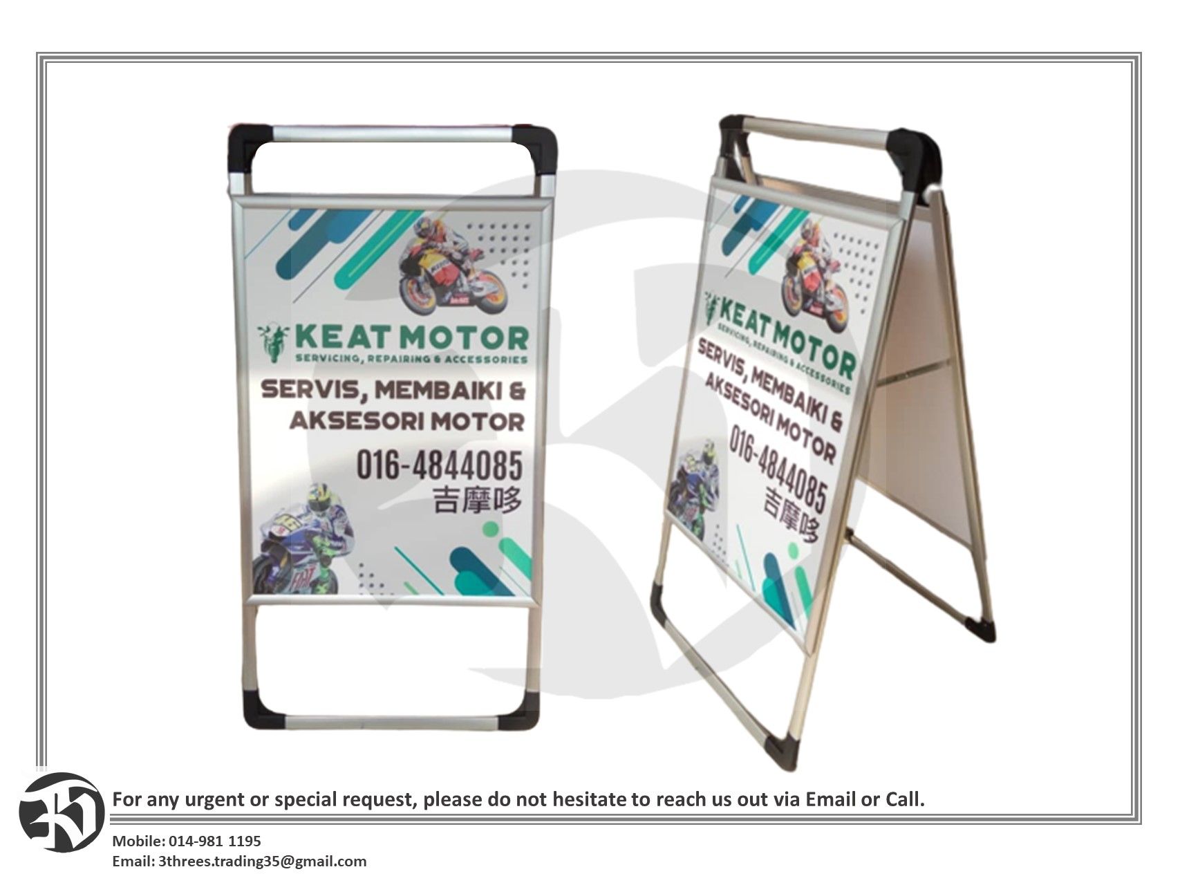 Double Sided Poster Stand 60cm x 80cm / 80cm x 120cm