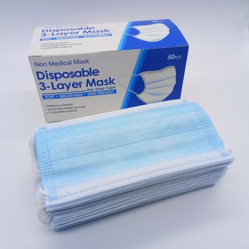 3 ply Face Mask Disposable Earloop