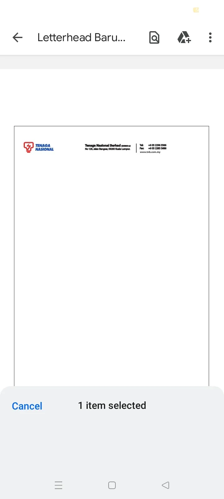 OCHA TNB LETTER HEAD 80G/500PCS REAM -FREE DELIVERY