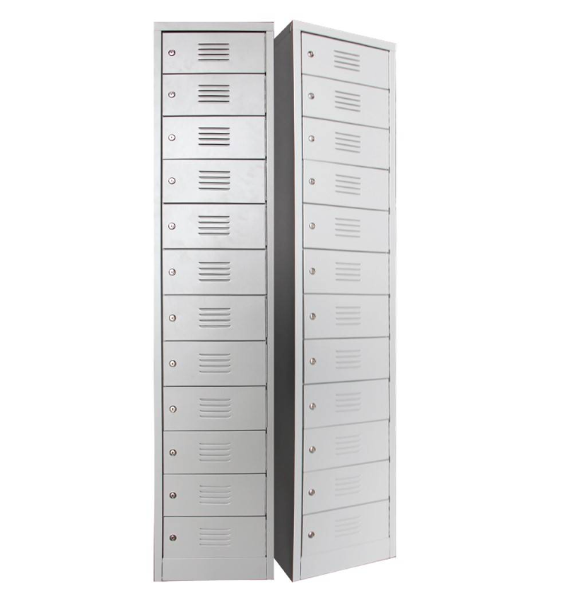 STERLING 12 COMPARTMENT STEEL LOCKER WITH STEEL SWINGING DOOR C/W CAMLOCK (SCM-0005)
