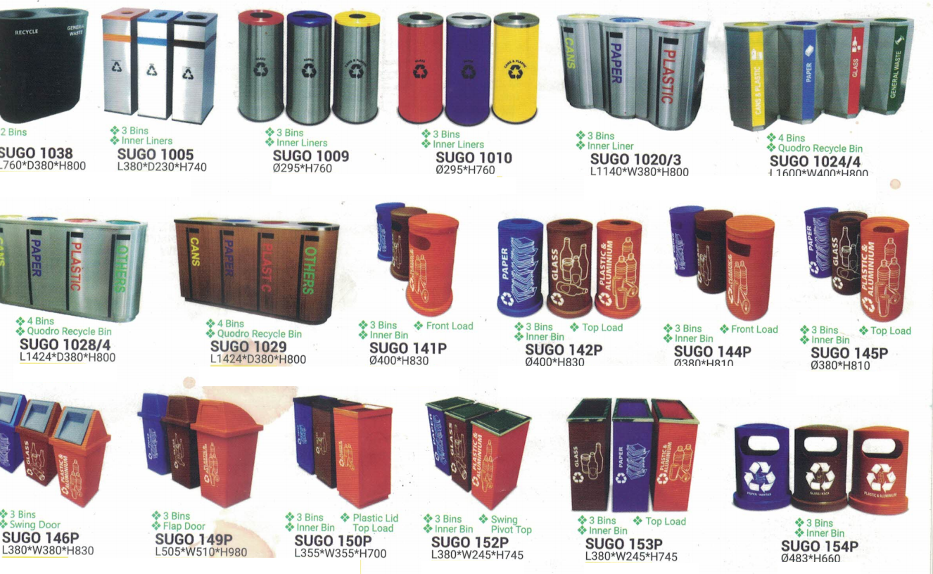 OFIS SERIES PLASTIC/ STAINLESS RECYCLE BIN