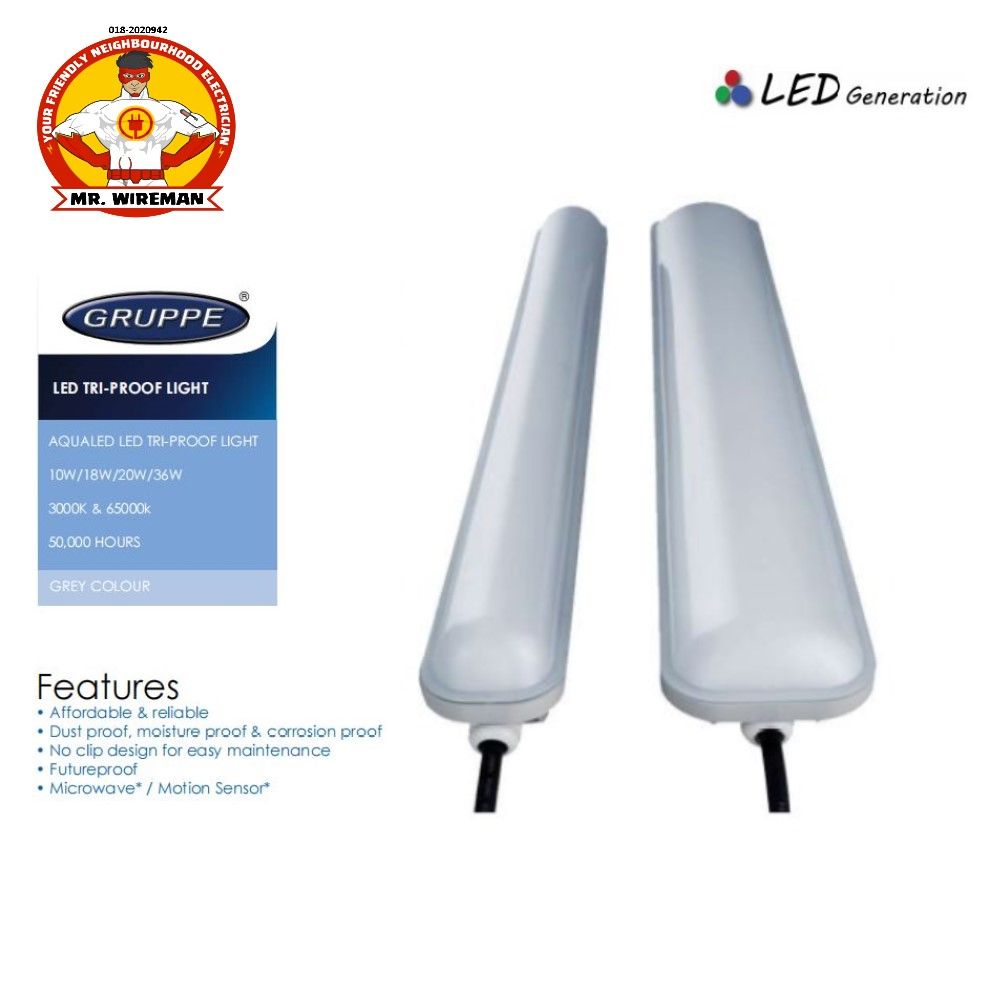 GRUPPE AQUA LED 36W 1200MM 6000K AL06A1236