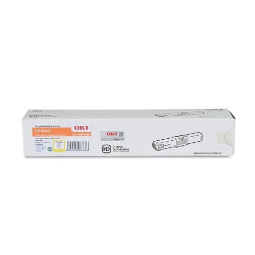 Genuine Malaysia OKI Warranty - OKI C301/321 YELLOW TONER 1.5K