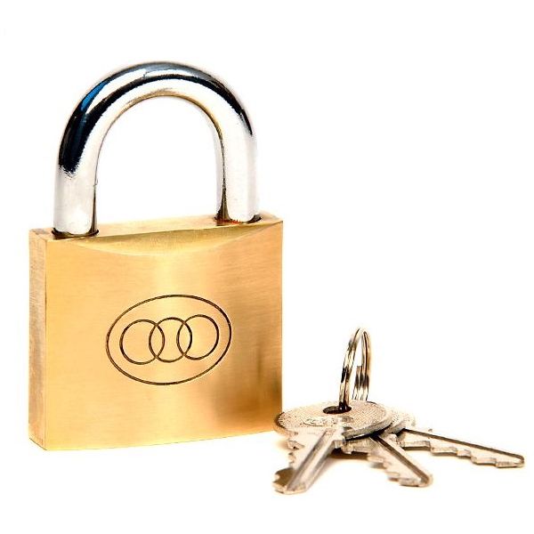 TRI-CIRCLE Genuine Brass Padlock 50mm