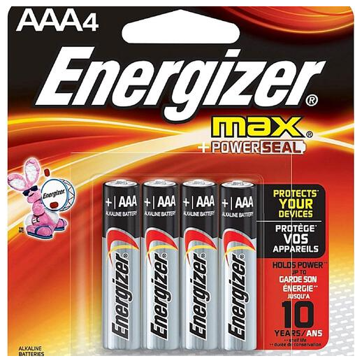 Energizer Alkaline AAA 4 Packet Blister