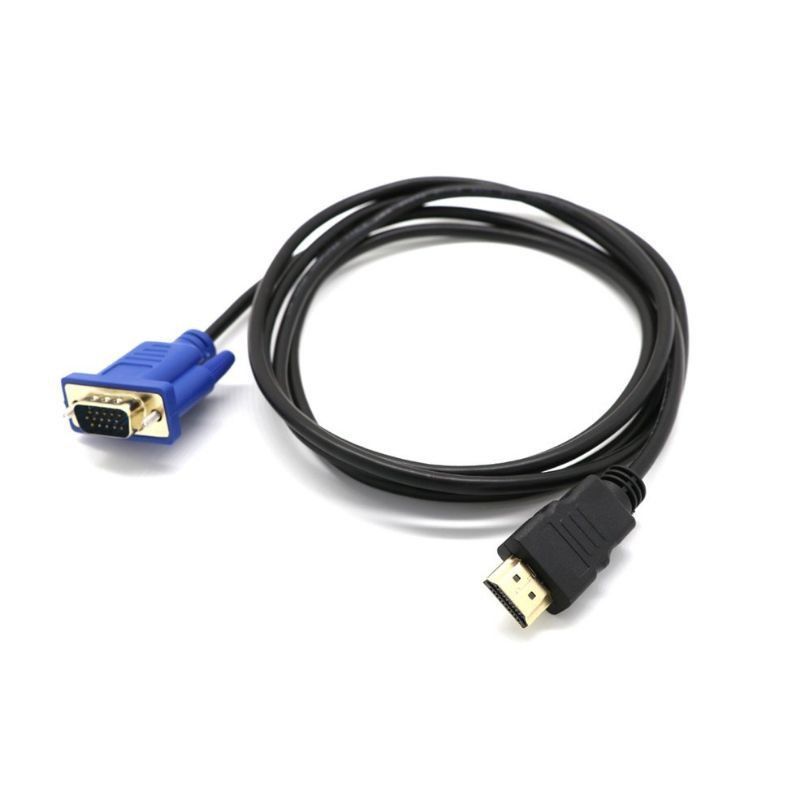 1 Meter (HDTV) HDMI to VGA D-SUB Male Video Adapter Cable Lead Untuk HDTV PC Computer Monitor