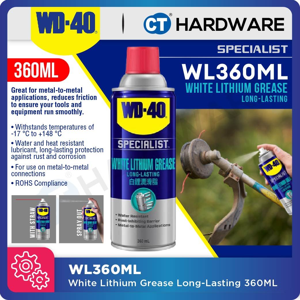 WD-40 SPECIALIST庐 WL360ML High Performance White Lithium Grease 360ml