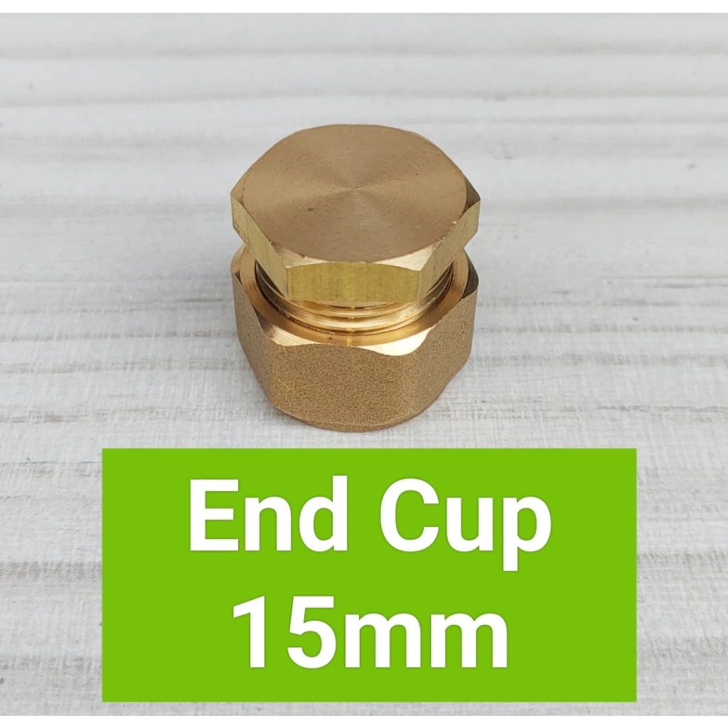 Copper Brass Stainless Steel Compression Tube Fitting Pipe (End Cup) 15mm 22mm