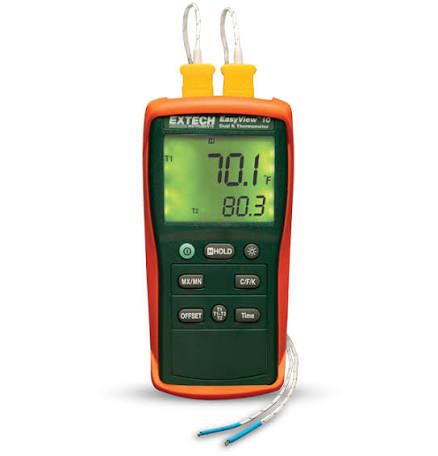 EXTECH EA10 Thermometer,Type K, Kit Dual Input
