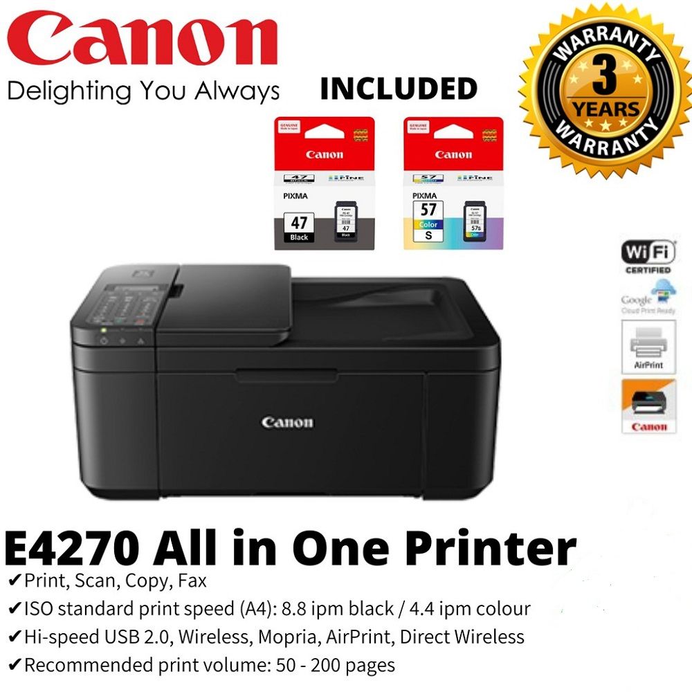 Canon E4270 AIO Printer ( Print, Scan, Copy, Fax )