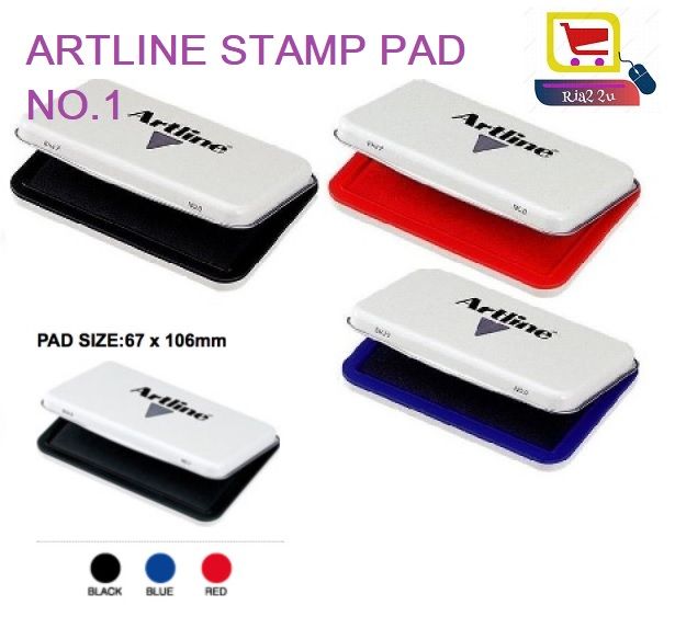 Artline Stamp Pad No 1 EHJ-3 / stampad RTSB (, BLACK, BLUE, RED,)