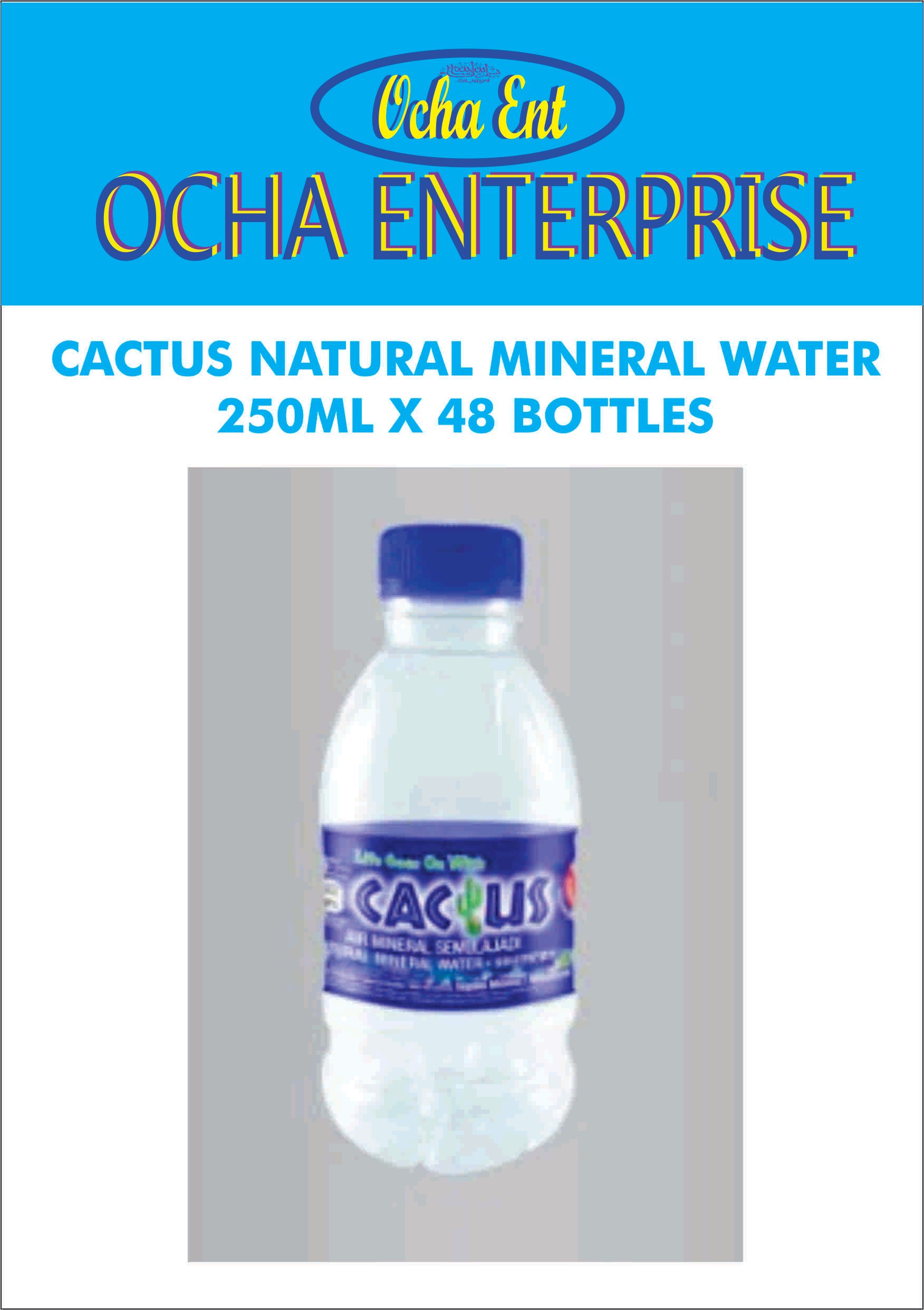 Ocha Cactus Natural Mineral Water carton 250ml x 24 btl Klang Valley Only