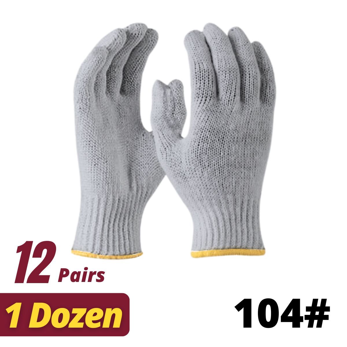 COTTON GLOVES HEAVY DUTY 1 DOZEN