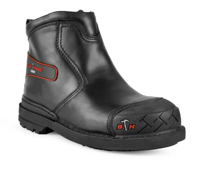 Black Hammer Mid-cut Single Zip & Velcro - Black