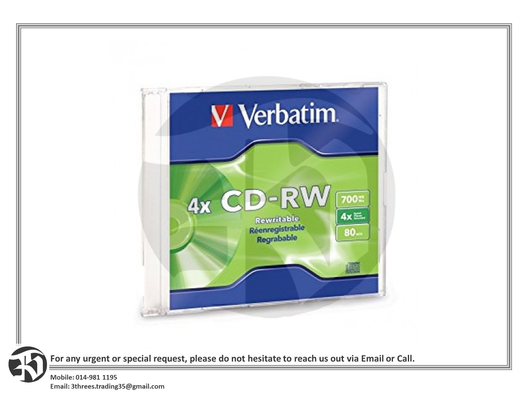 Verbatim CD-RW 700MB (Slim Case)