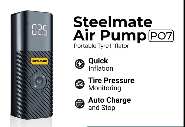STEELMATE PORTABLE AIR PUMP PO7 4 IN 1