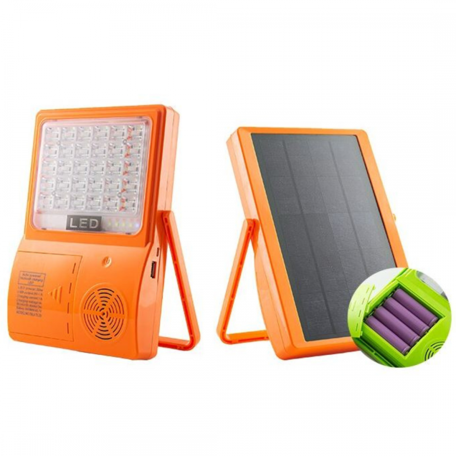LT Solar Charging Lamp Outdoor Camping Emergency Lighting Multi-function Bluetooth Music Warning Panel Light USB Charging