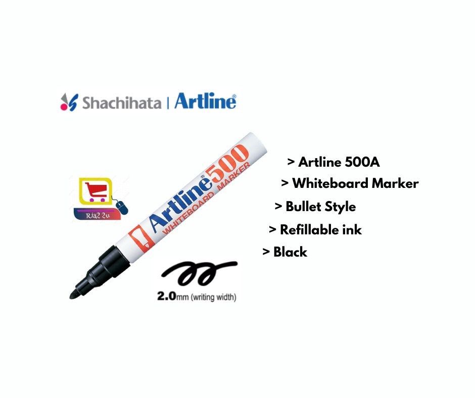 Artline Whiteboard Marker 500A Black
