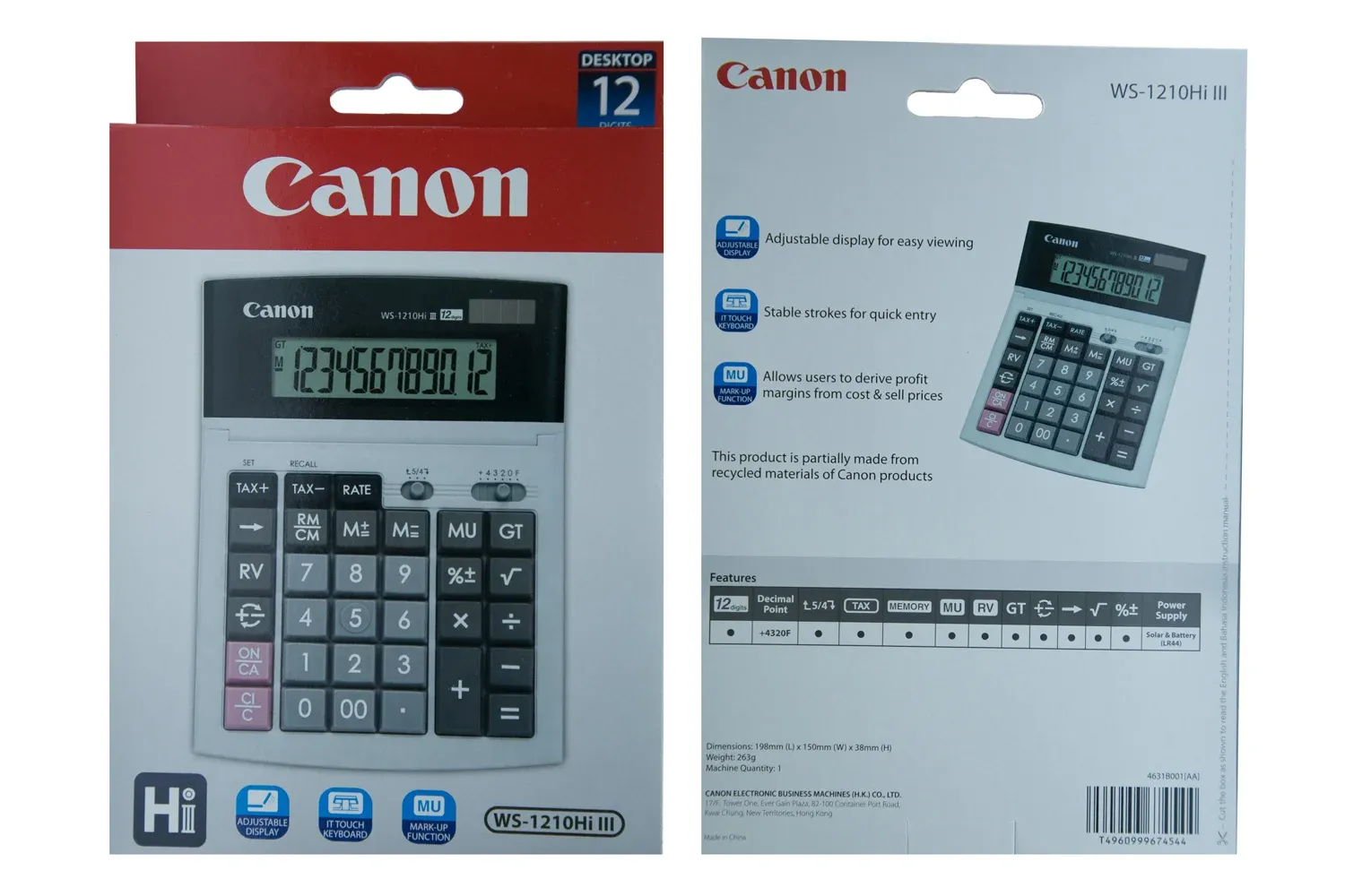CANON WS1210 CALCULATOR