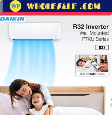 DAIKIN R32 Deluxe Inverter Smart Control - Wifi Air Conditioner - FTKU B Model Air Cond / 1.0HP FTKU28B RKU28 / 1.5HP FTKU35B RKU35B