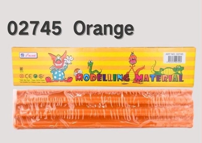Modelling Material Clay Non-Toxic | Art Plasticine | Modelling Plasticine | Tanahriat 02745- Orange SL-02745-KK