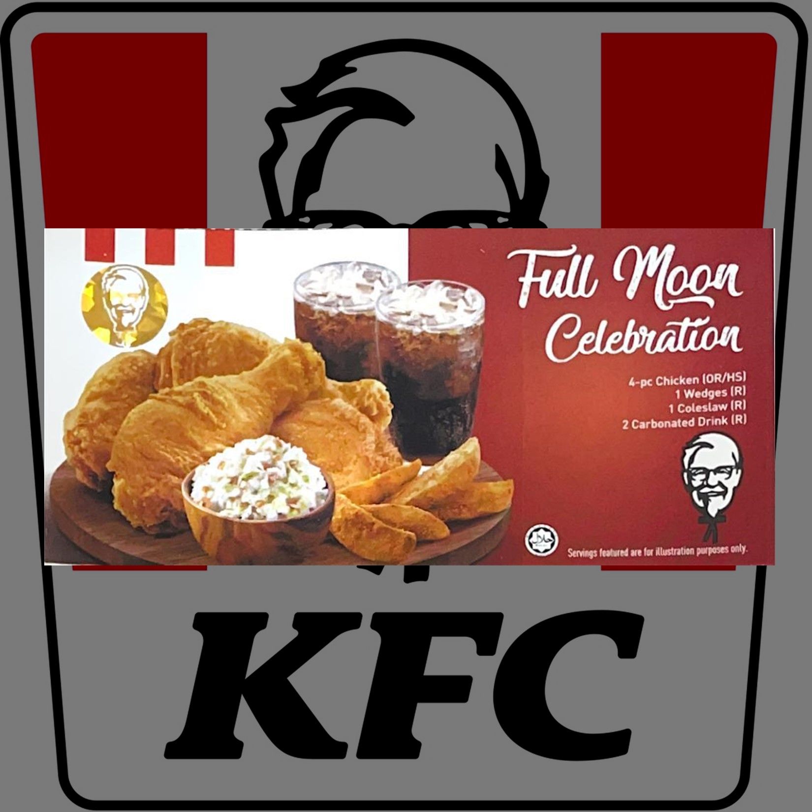 Genuine Malaysia- KFC Meal Voucher Full Moon Celebration - 10pcs Physical Voucher