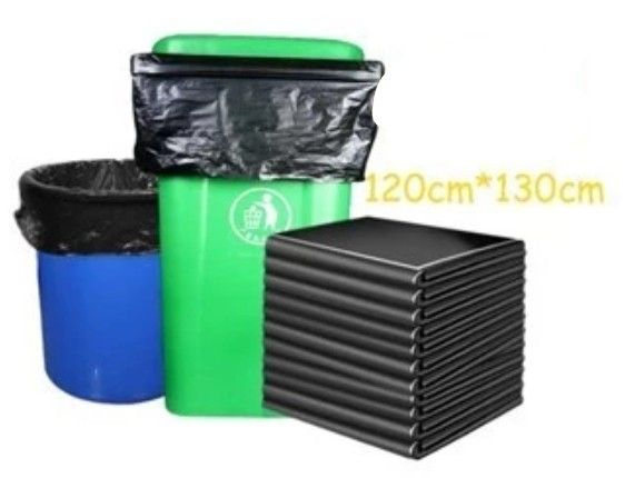 NA Large Flat Garbage Bag Rubbish Bag Thick Disposable Plastic (120cm x 130cm)